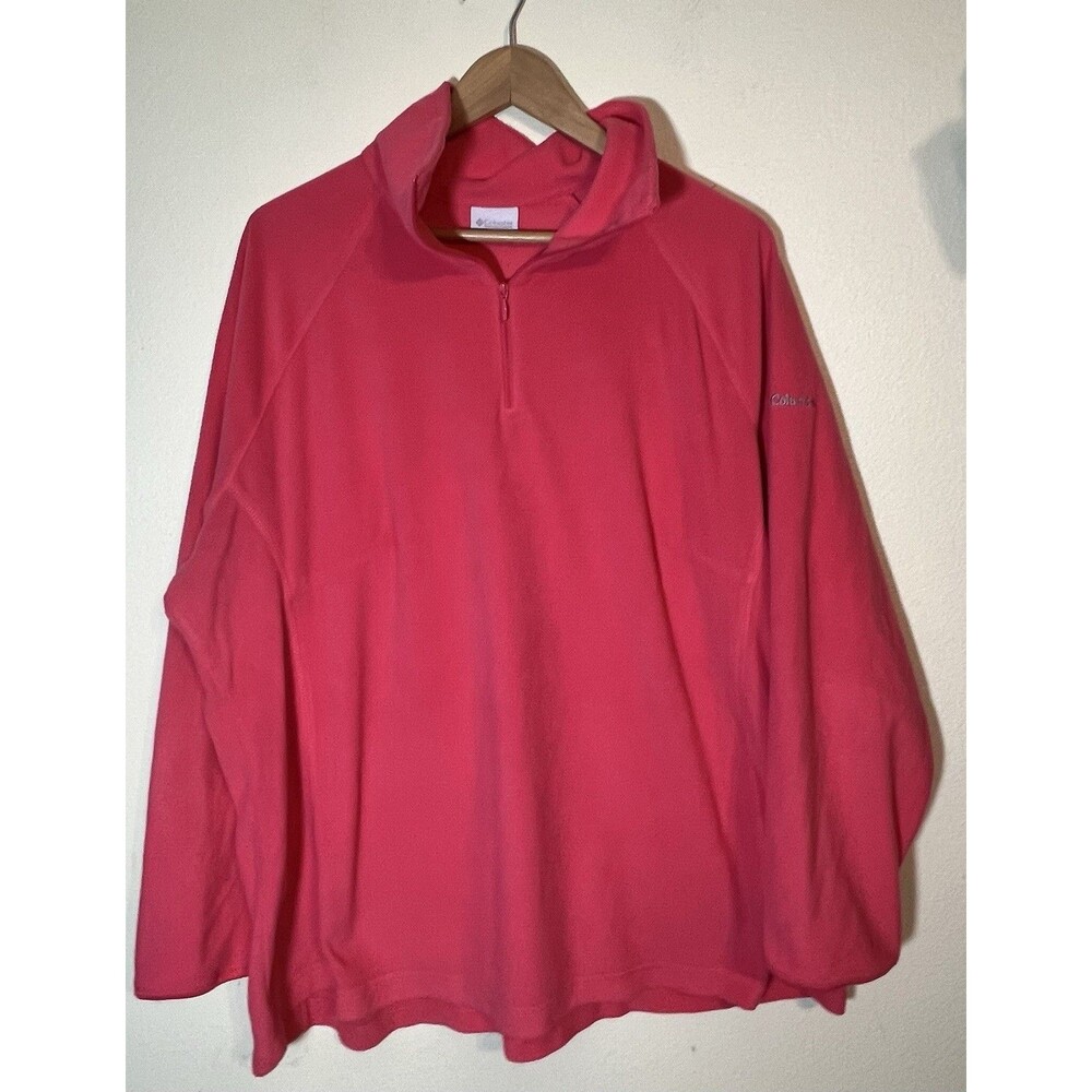 Columbia Women's Quarter Zip Lightweight Fleece Pullover - Pink - Size 2X
